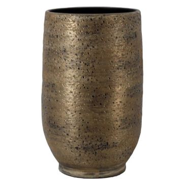 Keramikvas YELAN med ådring, brun-guld, 50cm, Ø32cm Keramikvas YELAN med ådring, brun-guld, 50cm, Ø32cm