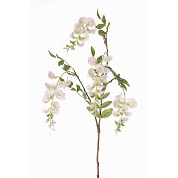 Konstgjord blåregn-gren SOULA med blommor, vit, 80cm, Ø7-8cm Konstgjord blåregn-gren SOULA med blommor, vit, 80cm, Ø7-8cm