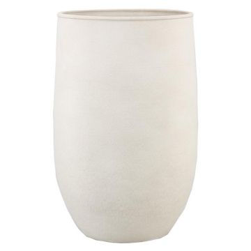 Blomvas SOLIM, reliefmönster, keramik, vit, 50cm, Ø32cm