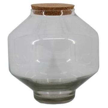Terrarium i glas MAGNUN med kork, fot, klart, 20cm, Ø16cm Terrarium i glas MAGNUN med kork, fot, klart, 20cm, Ø16cm