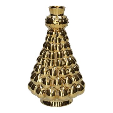 Dekorflaska gran BRIXON, prickmönster, keramik, guldmetallic, 20,3cm, Ø12,5cm Dekorflaska gran BRIXON, prickmönster, keramik, guldmetallic, 20,3cm, Ø12,5cm