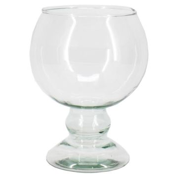 Stort konjakglas NELMAR med fot, återvunnet, transparent, 19cm, Ø14cm