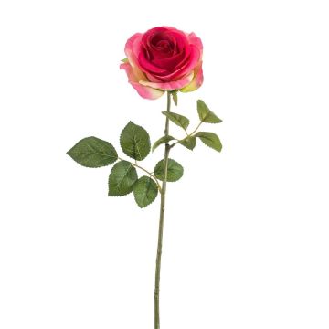 Konstgjord ros BRUNETTE, cerise-grön, 70cm, Ø11cm