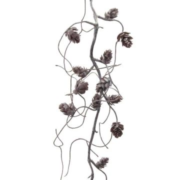 Konstgjord kottgirland, gran ZEBRO, naturfärgad, 120cm Konstgjord kottgirland, gran ZEBRO, naturfärgad, 120cm