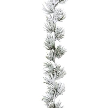 Dekorativ girland av tall ZIMRA, snötäckt, vitgrön, 180cm Dekorativ girland av tall ZIMRA, snötäckt, vitgrön, 180cm