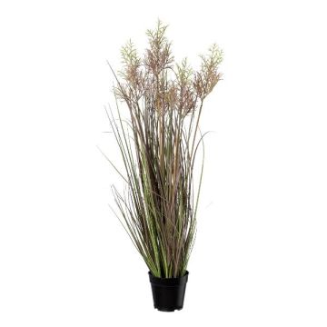 Konstgräs, lant-ridgräs BAVRONY med ax, brun-grönt, 105cm