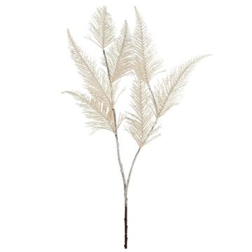 Konstgren sköldfarn VRENTO, snötäckt, vit, 75cm
