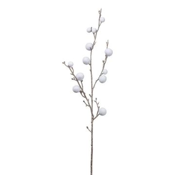 Dekorativ kvist bomull GRIFON med frukter, vit, 90cm Dekorativ kvist bomull GRIFON med frukter, vit, 90cm