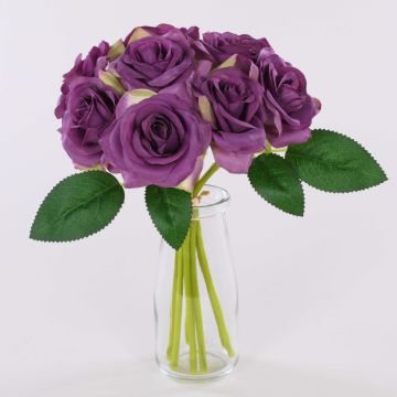 Konstgjord rosbukett GAUTAM, mörkvioletta, 25cm Konstgjord rosbukett GAUTAM, mörkvioletta, 25cm