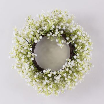 Konstgjord blomkrans av gipskruid CECILIA, krämvit, Ø35cm Konstgjord blomkrans av gipskruid CECILIA, krämvit, Ø35cm
