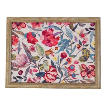 Knäbricka BJARKA, blommotiv, färgglada, 43x33x7cm Knäbricka BJARKA, blommotiv, färgglada, 43x33x7cm