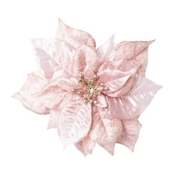 Samt julstjärna SINFE, rosa, Ø18cm Samt julstjärna SINFE, rosa, Ø18cm