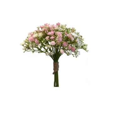 Konstblommor, brudslöja, bukett LITAGO, vit-rosa, 23cm Konstblommor, brudslöja, bukett LITAGO, vit-rosa, 23cm
