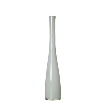 Smal flaskvas i glas NASTASYA, vit, 46cm, Ø9cm Smal flaskvas i glas NASTASYA, vit, 46cm, Ø9cm