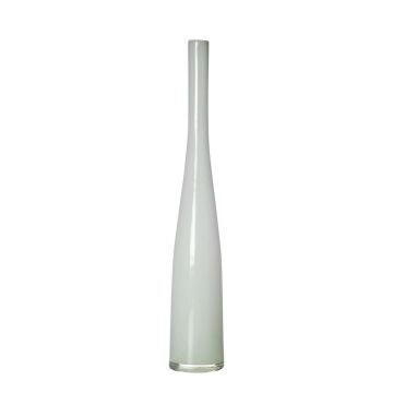 Smal glasflaskvas NASTASYA, vit, 54cm, Ø9cm