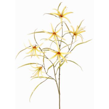 Dekorativ kvist av skönhetsblomma TYZANS, gul, 95cm Dekorativ kvist av skönhetsblomma TYZANS, gul, 95cm