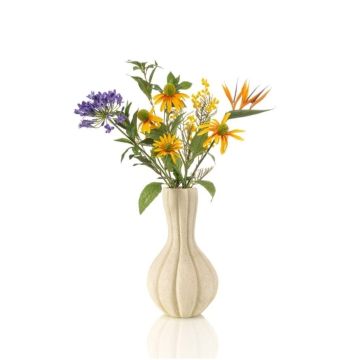 Konstgjord blomsterbukett FEME, gul-orange-lila, 50cm, Ø35cm Konstgjord blomsterbukett FEME, gul-orange-lila, 50cm, Ø35cm