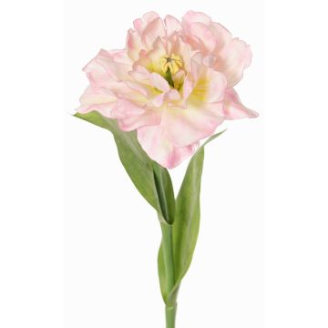 Konstgjord papegojatulp STEFANIE, ljusrosa-gul, 65cm, Ø14cm