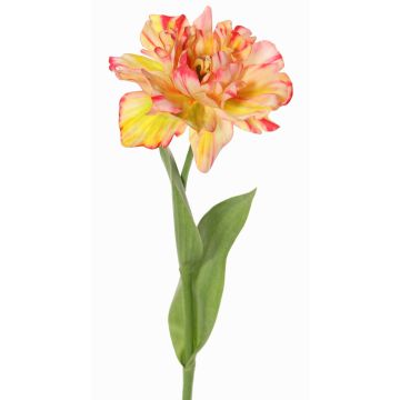 Konstgjord papegojatulp STEFANIE, gul-cerise, 65cm, Ø14cm