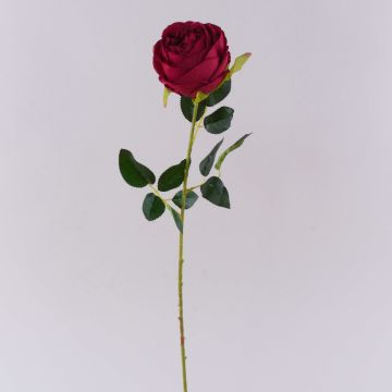 Konstgjord ros CHERLEN, röd, 65cm, Ø10cm