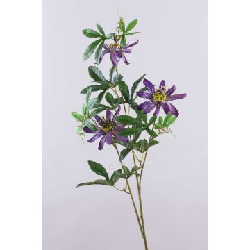 Dekorativ passionsblomma JULANDA, lila-vit, 95cm, Ø11cm