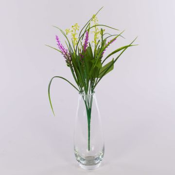 Konstgjord blomsterbukett SIVIKELO, liljekonvalj, lavendel, stödpinne, violett-vit, 40cm Konstgjord blomsterbukett SIVIKELO, liljekonvalj, lavendel, stödpinne, violett-vit, 40cm