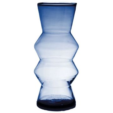 Vase ERCELINA av glas, återvunnet, klart-blått, 27cm, Ø13cm Vase ERCELINA av glas, återvunnet, klart-blått, 27cm, Ø13cm