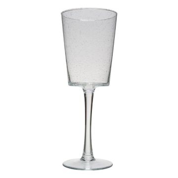 Stort stjälkglas KERRIN på fot, med bubblor, klart, 45cm, Ø17cm
