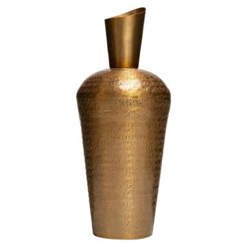 Dekorflaska i metall VICTORINO, strukturerad, guld, 41cm, Ø16,5cm Dekorflaska i metall VICTORINO, strukturerad, guld, 41cm, Ø16,5cm