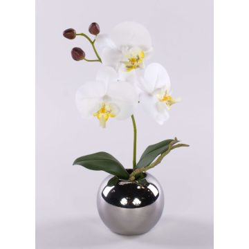 Konstblomma, orkidé Phalaenopsis NAPIRAI, kruka, vit, 30cm Konstblomma, orkidé Phalaenopsis NAPIRAI, kruka, vit, 30cm