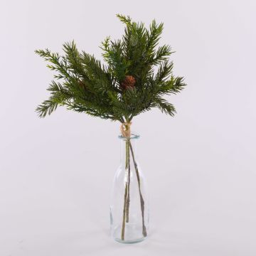 Dekorativa grankvistar KIGANJA i bunt med kottar, gröna, 35cm