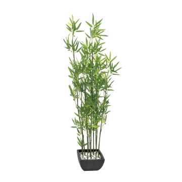 Konstgjord svart bambu YUKIKO, konstgjorda stammar, i dekorativ skål, 120cm Konstgjord svart bambu YUKIKO, konstgjorda stammar, i dekorativ skål, 120cm