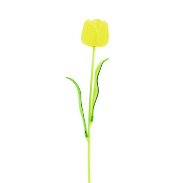 Plasttulpan ISHITA i glaslook, 12 stycken, gul, 60cm