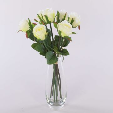 Konstgjord blomsterbukett med rosor MURINET, vit-krämfärgad, 35cm Konstgjord blomsterbukett med rosor MURINET, vit-krämfärgad, 35cm