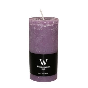 Stumpvaxljus AURORA, mauve, 12cm, Ø5,8cm, 42 timmar - Tillverkad i Tyskland