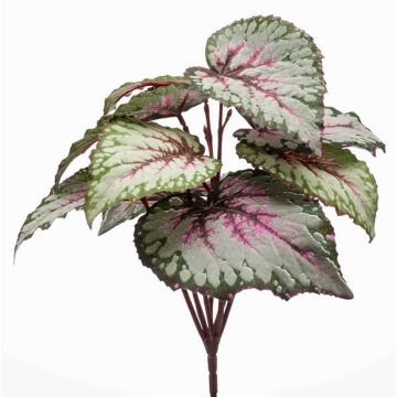 Konstväxt bladbegonia BLAROM på stödpinne, crossdoor, grå-rosa, 25cm Konstväxt bladbegonia BLAROM på stödpinne, crossdoor, grå-rosa, 25cm