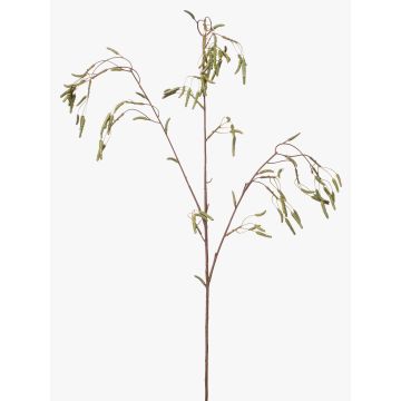 Konstgjord björkkvist JENKFUN med blommor, grön, 95cm