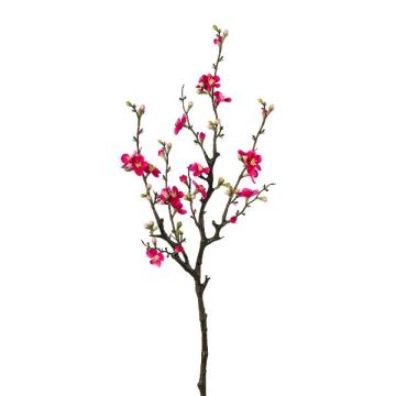 Konstgjord kvittenblomstergren VORLIN med blommor, cerise, 75cm
