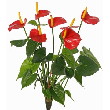 Konstgjord anthurium NAKITA på stativ, röd, 50cm