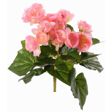 Konstgjord begonia BIRMA på stödpinne, rosa, 20cm, Ø3-5cm