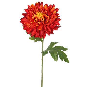 Konstgjord krysantemum DELPHINA, mörkorange, 65cm, Ø14cm