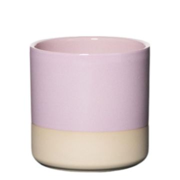 Keramikkruka AUGUSTIN, dip-dye-look, blekrosa-beige, 10cm, Ø10cm