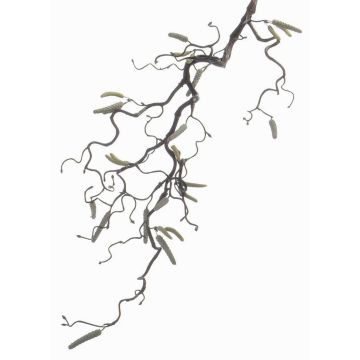 Konstgjord hasselkvist XANCHO med kottar, brun, 65cm, Ø0,5cm