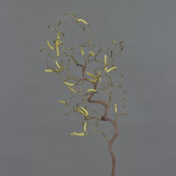 Konstgjord hasselkvist XANCHO med kottar, brun, 65cm, Ø0,5cm