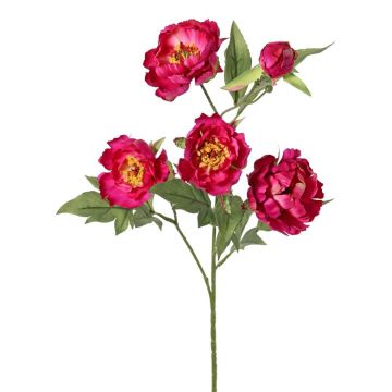 Konstgjord gren med pion LARDUAN, Eco Collection, cerise, 60cm, Ø7cm Konstgjord gren med pion LARDUAN, Eco Collection, cerise, 60cm, Ø7cm