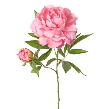 Konstgjord pion WARDUAN, Eco Collection, rosa, 65cm, Ø15cm