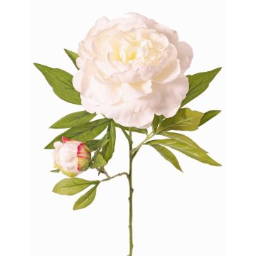 Konstgjord pion WARDUAN, Eco Collection, vit, 65cm, Ø15cm