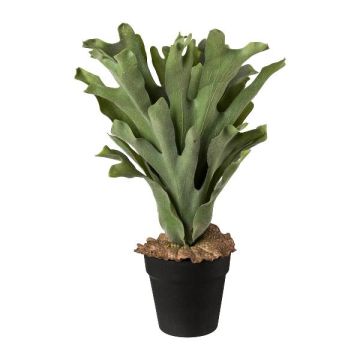 Konstgjord växt, hjortfarn FROHEL, dekorativ kruka, grön, 45cm