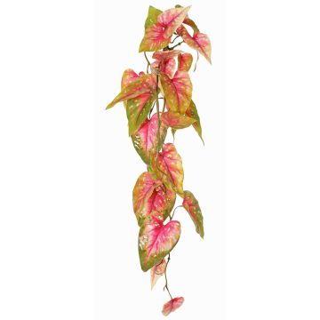 Konstgjord anthurium MANFYR, på pinne, hängande, rosa-grön, 90cm