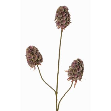 Konstgjord gren av skäggnejlika MARDUEN, grön-rosa, 75cm, Ø5cm